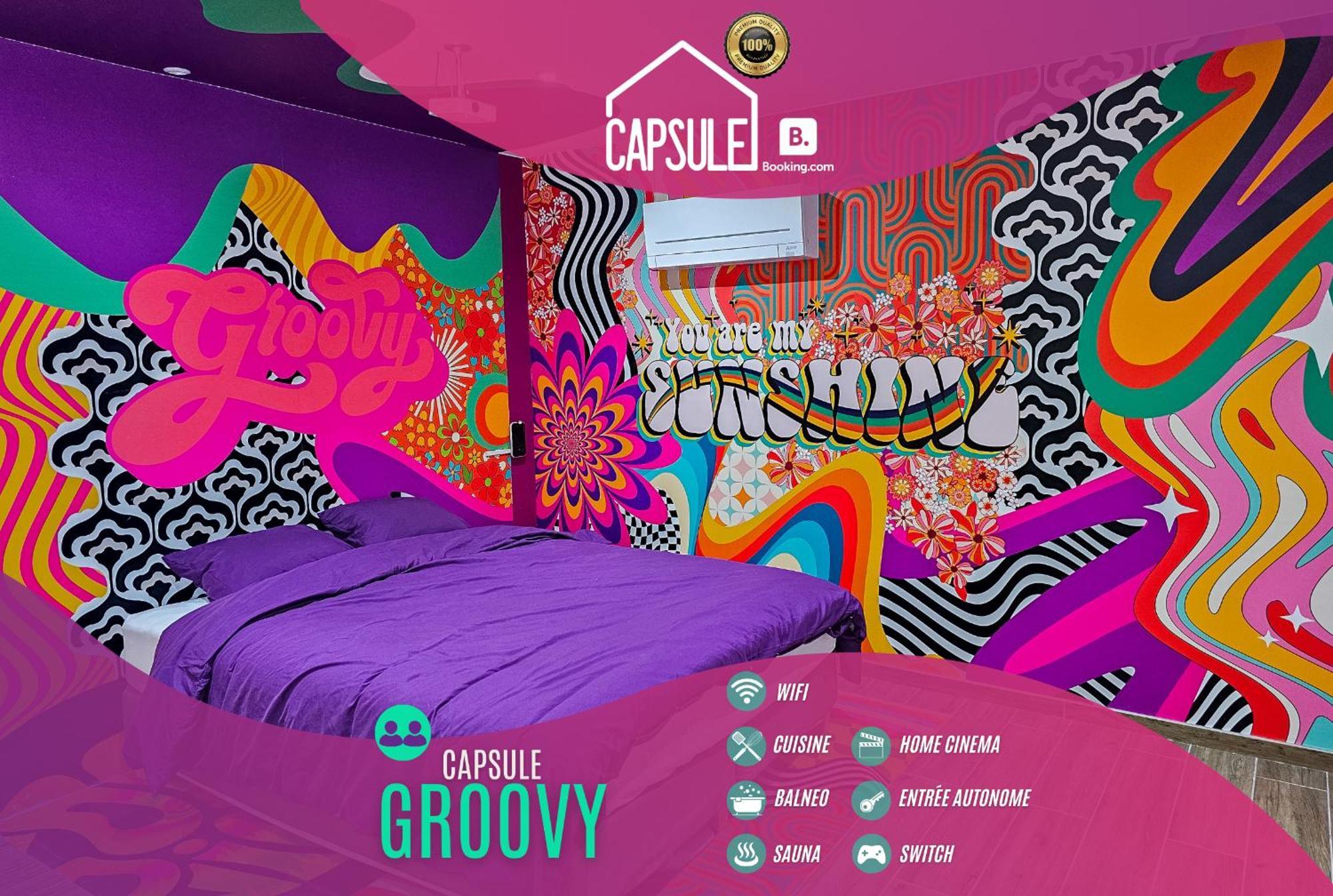 Capsule Groovy-Jacuzzi-Sauna-Billard-Netflix- Nintendo Switch & Jeux Mons Exterior photo